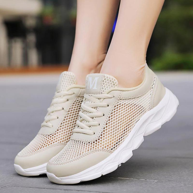 Latest Ethnic Fashion For Women - Summer Breathable Sneakers Women Mesh Women's