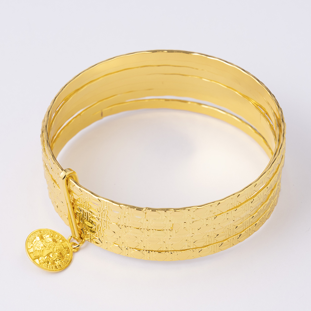 Ethnic Luxe Fashion - Bracelet plaqué or de luxe pour