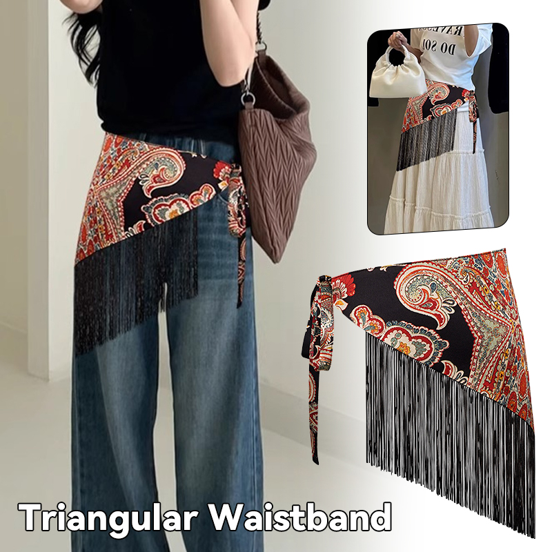 Ethnic Boho Fashion - Boho Ethnic Style Triangular Waistband Tassel