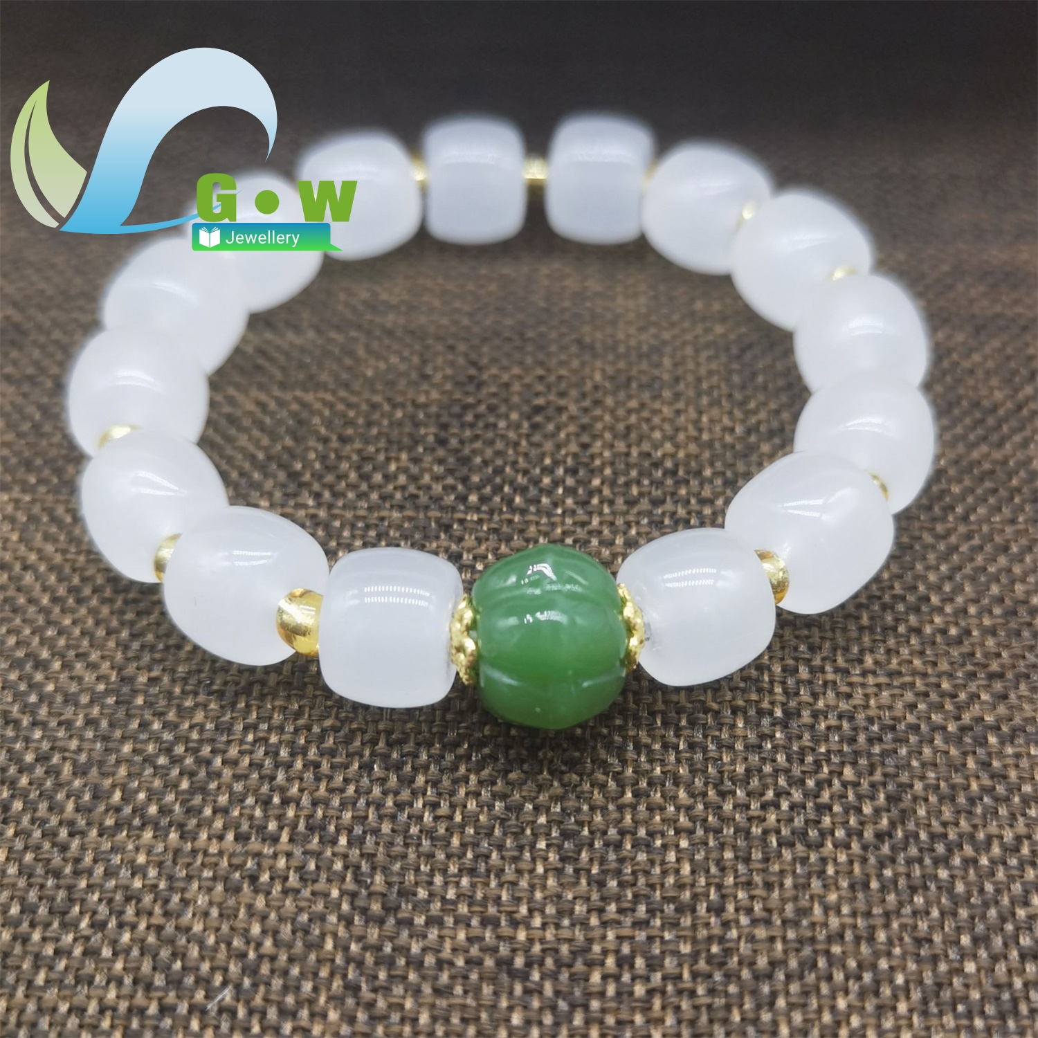 Ethnic Fashion Store - Golden Silk Jade Bracelet Bestie Couple