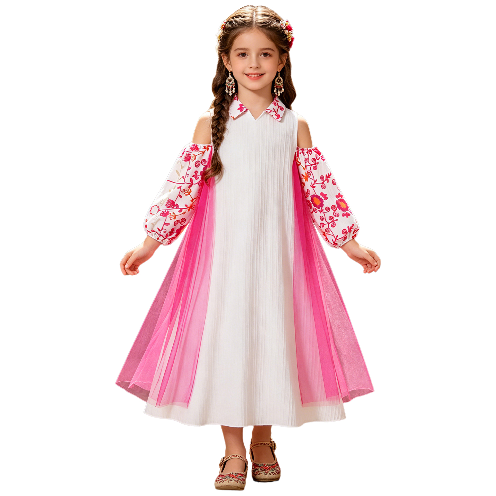 Girl Long Sleeve Mesh Patchwor - đánh giá và giá Ethnic Clothing & Online Fashion Store Khaadi Uk