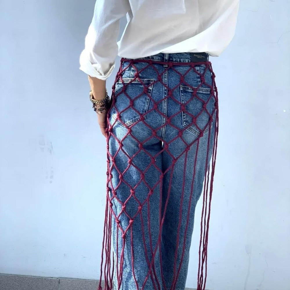 Bohemian Netted Fringe Scarf S - đánh giá và giá Ethnic Fashion Designer