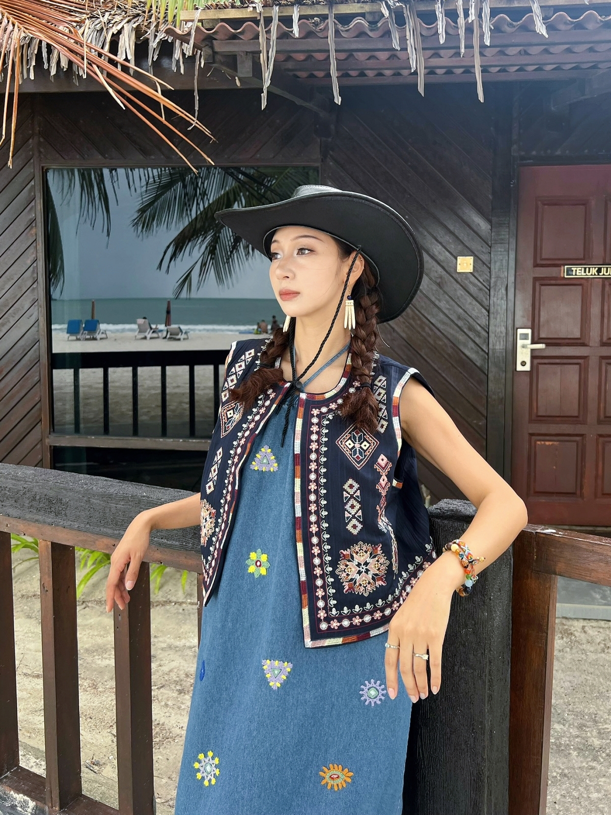 Bohemian Style Sleeveless roun - đánh giá và giá Ethnic Fashion Store