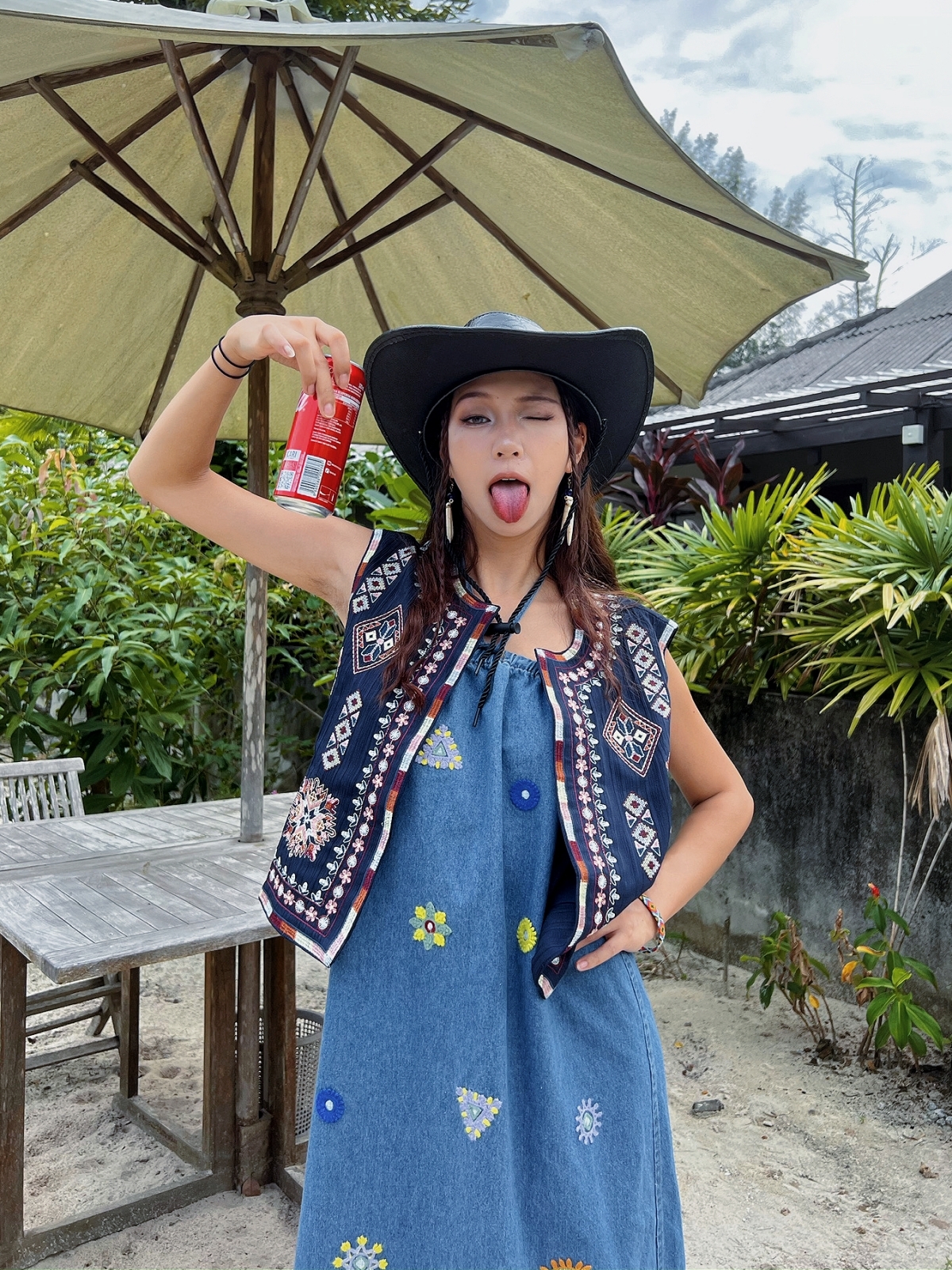 Bohemian Style Sleeveless roun - đánh giá và giá Ethnic Fashion Store
