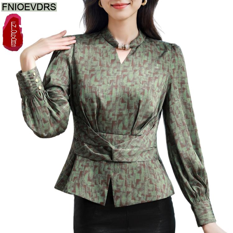 Retro Vintage Green Flower Pri - đánh giá và giá Thai Silk Blouse