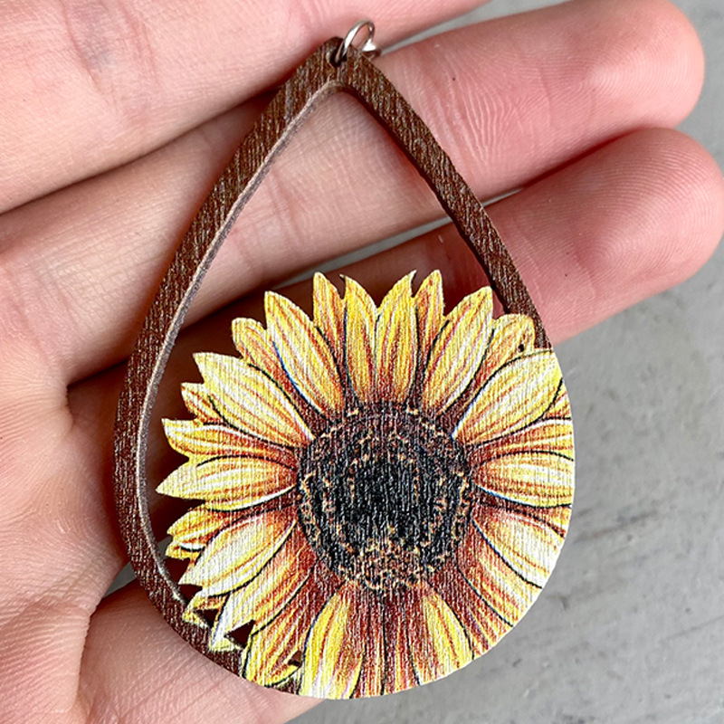 Laser Cutout Wood Sunflower Ca - đánh giá và giá Ethnic Fashion Boutique
