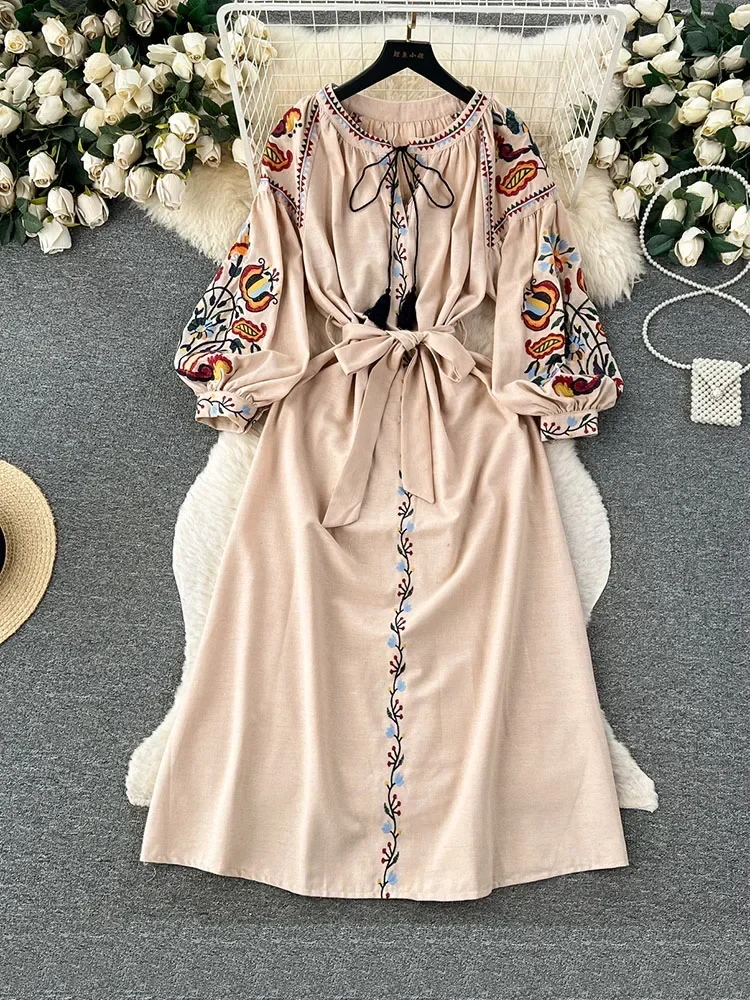 Women Spring Autumn Dress Vint - đánh giá và giá Ethnic Boho Fashion