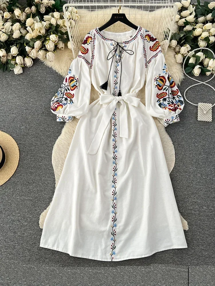 Women Spring Autumn Dress Vint - đánh giá và giá Ethnic Boho Fashion
