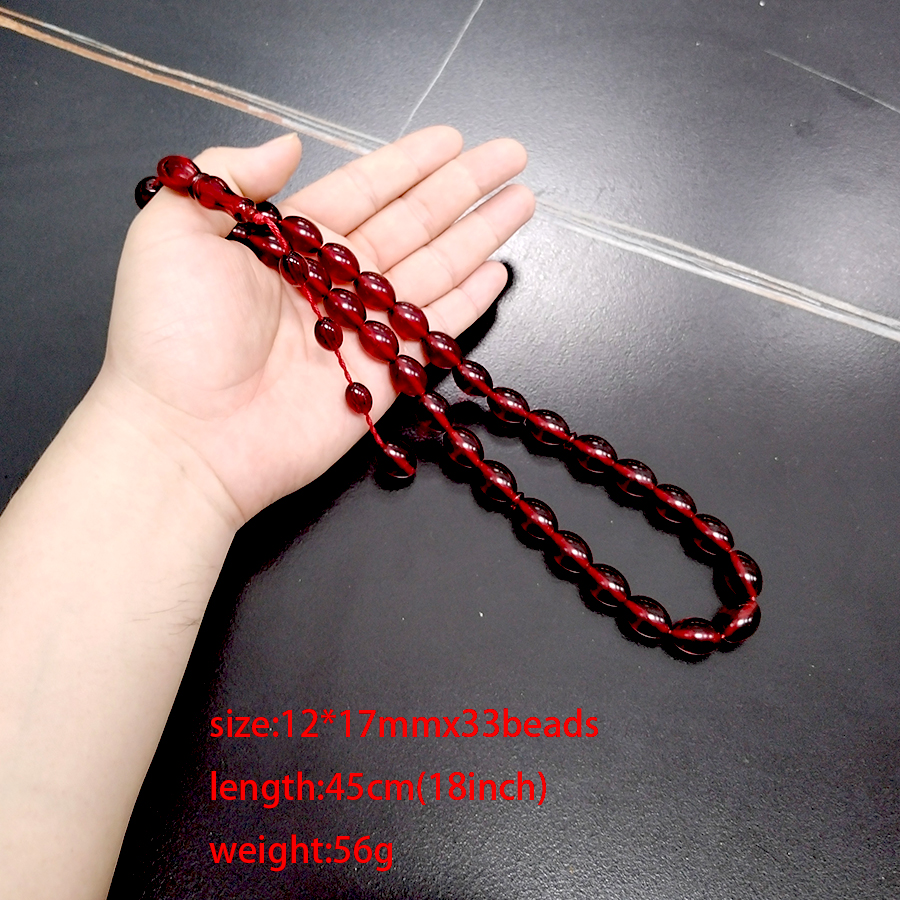 Tasbih Red resin 33 prayer bea - đánh giá và giá Ethnic Fashion Store