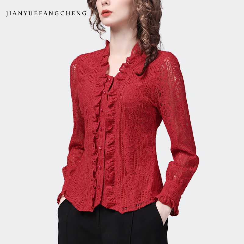Fashion Square Neck Ruffles Re - đánh giá và giá Thai Silk Blouse
