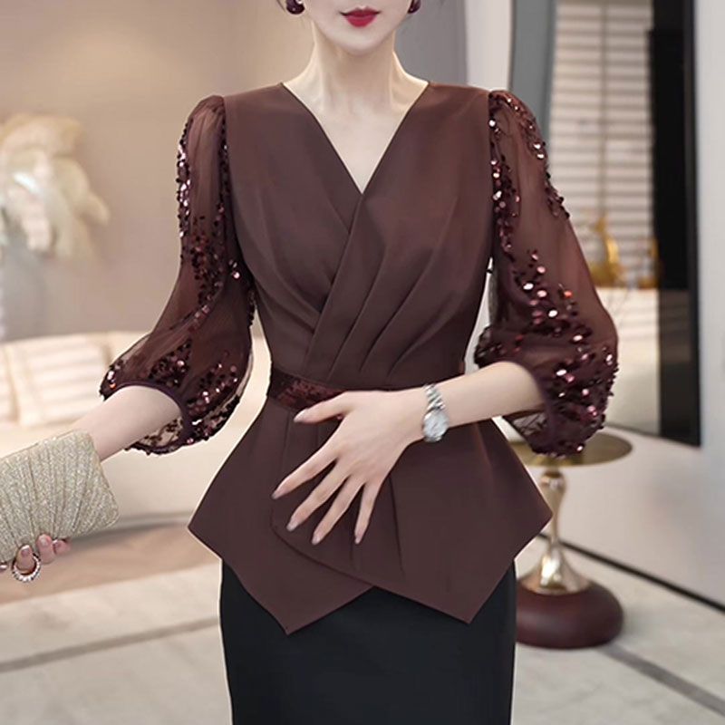 2025 Autumn New Fashion V-neck - đánh giá và giá Thai Silk Blouse