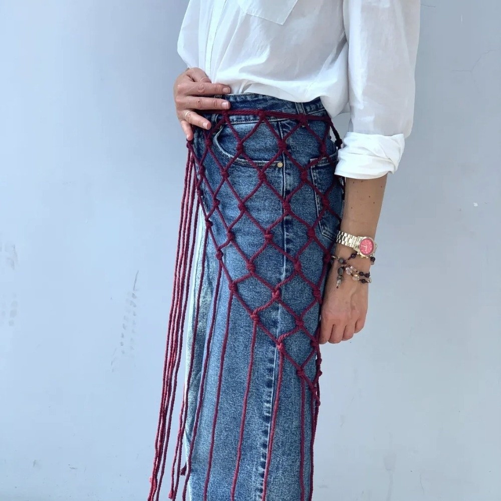 Bohemian Netted Fringe Scarf S - đánh giá và giá Ethnic Fashion Designer