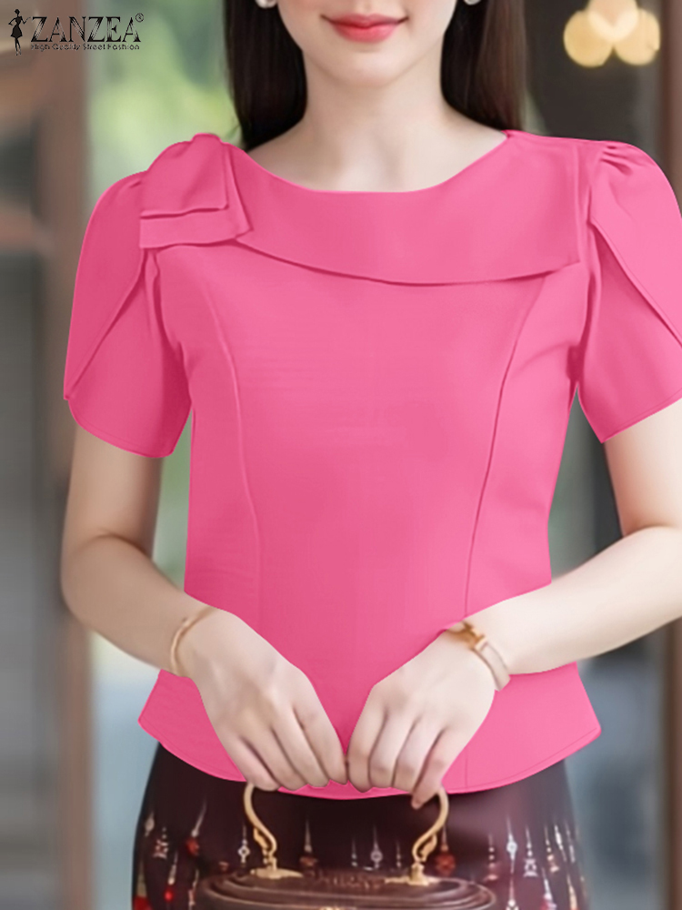 ZANZEA Elegant Short Petal Sle - đánh giá và giá Thai Silk Blouse