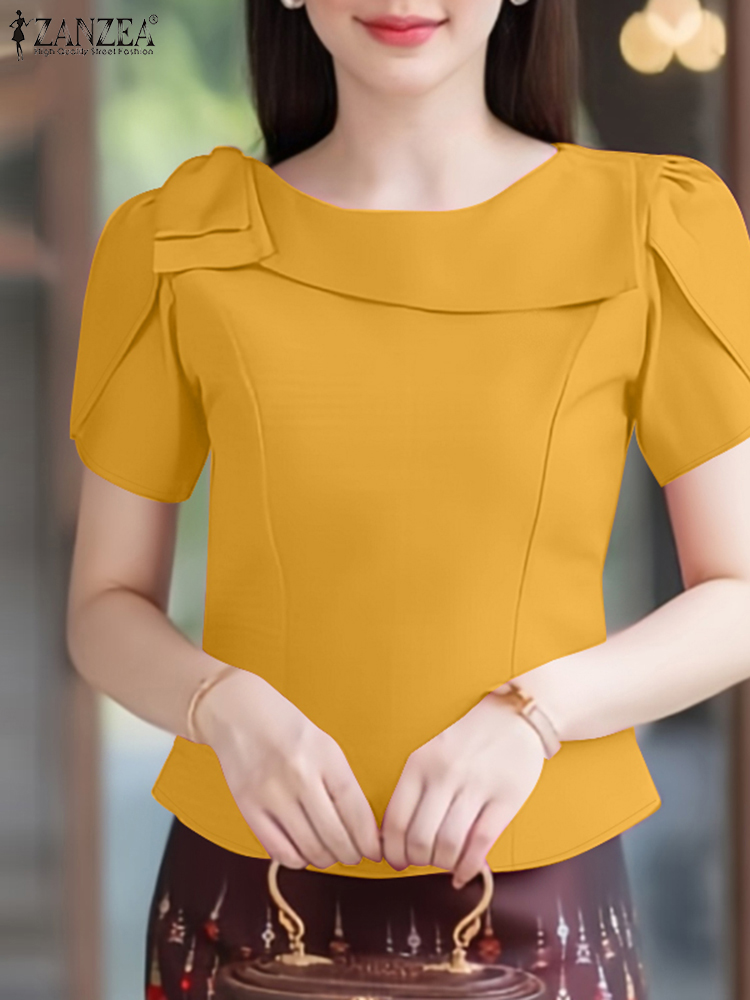 ZANZEA Elegant Short Petal Sle - đánh giá và giá Thai Silk Blouse