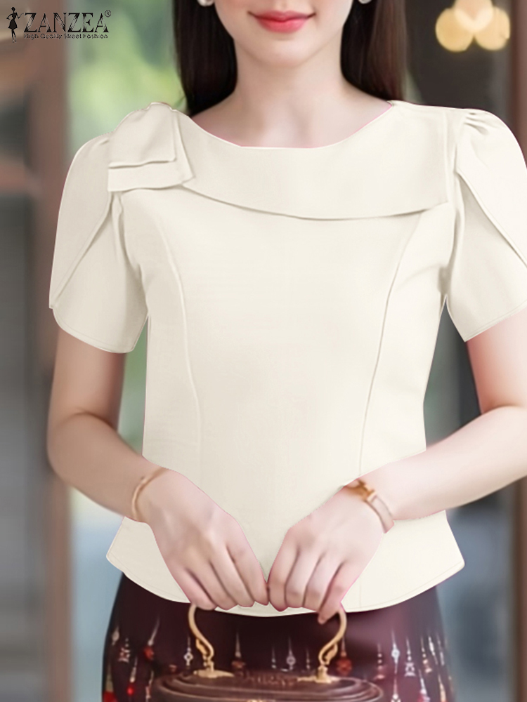 ZANZEA Elegant Short Petal Sle - đánh giá và giá Thai Silk Blouse