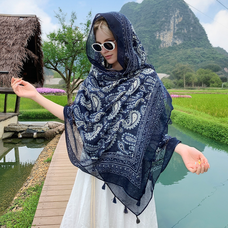Women Vintage Paisley Scarf Bo - đánh giá và giá Ethnic Boho Fashion