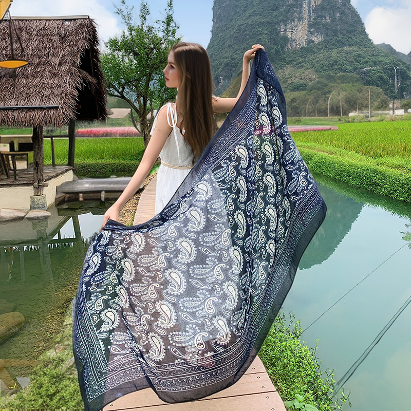 Women Vintage Paisley Scarf Bo - đánh giá và giá Ethnic Boho Fashion