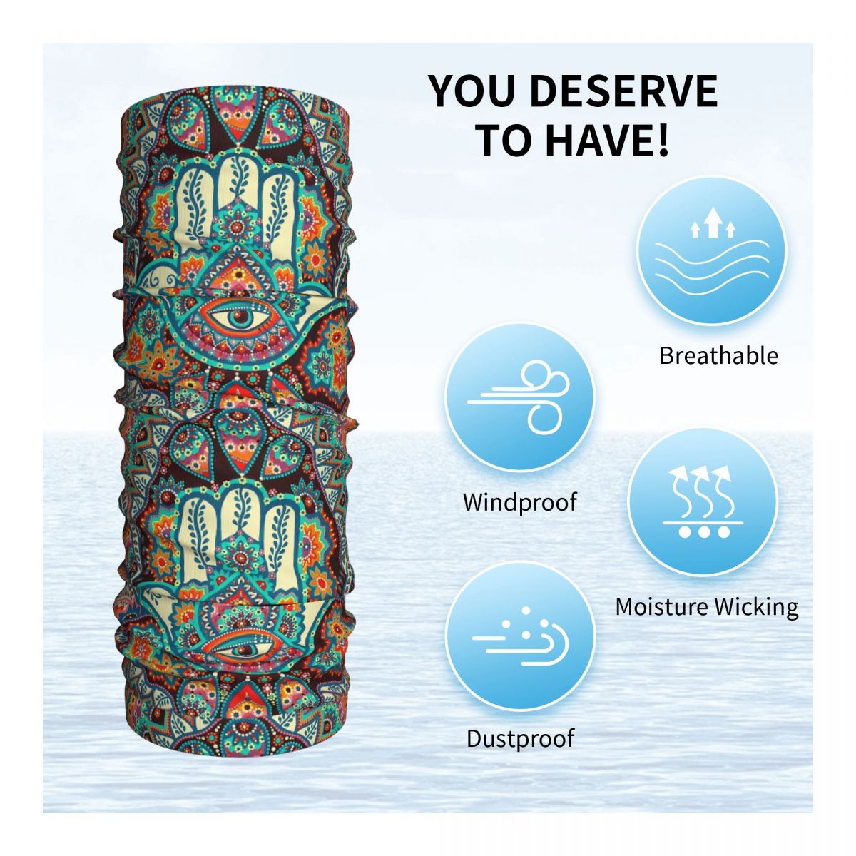 Hamsa Hand Bohemian Bandana Ne - đánh giá và giá Ethnic Boho Fashion