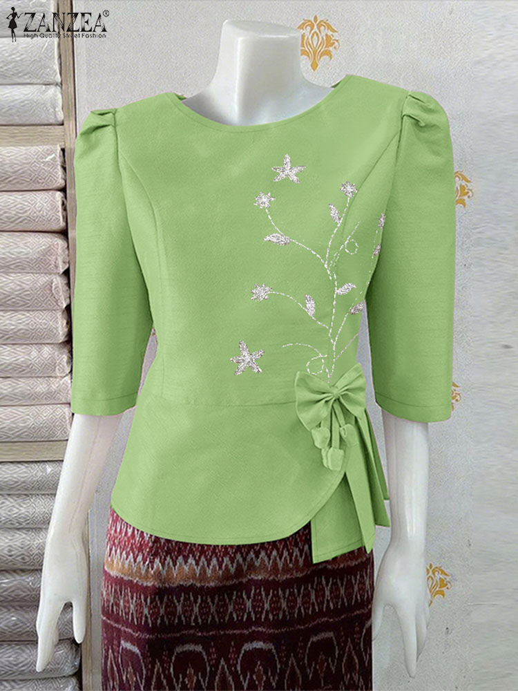 ZANZEA Elegant Asymmetrical He - đánh giá và giá Thai Silk Blouse